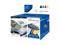 MediaRange Combo Pack - 5-pack - svart, gul, cyan, magenta - kompatibel - bläckpatron (alternativ för: Epson T0891, Epson T0892, Epson T0893, Epson T0894) MRET89