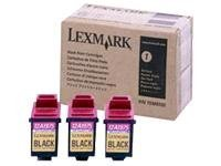 Lexmark - 3-pack - svart - original - bläckpatron 15M0100