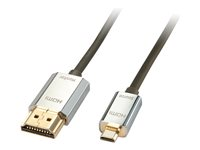 Lindy CROMO Slim High Speed HDMI to micro HDMI Cable with Ethernet - HDMI-kabel med Ethernet - 3 m 41678