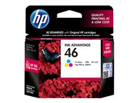 HP 46 - färg (cyan, magenta, gul) - original - Ink Advantage - bläckpatron CZ638AE