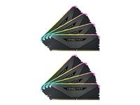 CORSAIR Vengeance RGB RT - DDR4 - sats - 256 GB: 8 x 32 GB - DIMM 288-pin - 3200 MHz / PC4-25600 - ej buffrad CMN256GX4M8Z3200C16