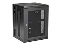 StarTech.com 15U väggmonterat serverrackskåp - 16 tum (40,6 cm) djupt - gångjärnsupphängning - rack - 15U RK1520WALHM