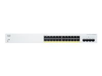 Cisco Business 220 Series CBS220-24P-4X - switch - 24 portar - smart - rackmonterbar CBS220-24P-4X-EU