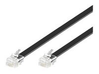 MicroConnect Modular Straight - telefonkabel - 2 m - svart MPK102S