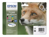 Epson T1285 Multipack - 4-pack - svart, gul, cyan, magenta - original - bläckpatron (alternativ för: Epson T1285) C13T12854022