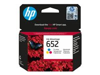 HP 652 - färg (cyan, magenta, gul) - original - Ink Advantage - bläckpatron F6V24AE#BHK