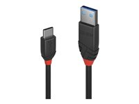 Lindy Black Line - USB typ C-kabel - 24 pin USB-C till USB typ A - 50 cm 36915