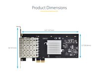 StarTech.com 4-Port GbE SFP Network Card, PCIe 2.0 x2, Intel I350-AM4 4x 1GbE Controller, 1000BASE Copper/Fiber Optic, Quad-Port Gigabit Ethernet NIC, Desktop/Server Backplanes - Windows and Linux Compatible (P041GI-NETWORK-CARD) - nätverksadapter - PCIe 2.0 x2 - Gigabit SFP x 4 P041GI-NETWORK-CARD