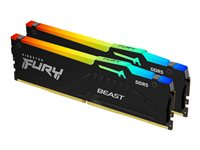 Kingston FURY Beast RGB - DDR5 - sats - 32 GB: 2 x 16 GB - DIMM 288-pin - 6800 MHz / PC5-54400 - ej buffrad KF568C34BBEAK2-32