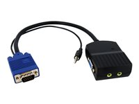 StarTech.com 2 Port VGA Video Splitter with Audio - USB Powered - compact VGA Splitter - Dual Port VGA Splitter USB powered (ST122LEA) - video/audiosplitter - 2 portar ST122LEA