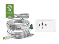 VISION TechConnect 3 Wall-Mount Faceplate Package - modulkontaktplatta med snapin-fästen och kablar TC3-PK+PK5MCABLES