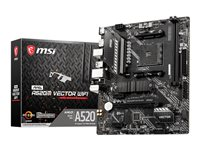 MSI MAG A520M VECTOR WIFI - moderkort - micro ATX - Socket AM4 - AMD A520 MAG A520M VECTOR WIFI