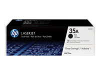 HP 35A - 2-pack - svart - original - LaserJet - tonerkassett (CB435AD) CB435AD