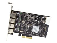 StarTech.com 4-portars USB PCIe-kort - 10 Gbps USB 3.1 / 3.2 Gen 2 Type-A PCI Express-expansionskort med 2 styrenheter - 4 x USB-A - USB PCIe-tilläggskort - Windows/Mac/Linux - USB-adapter - PCIe 3.0 x4 - USB 3.1 Gen 2 x 4 PEXUSB314A2V2