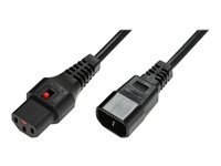 MicroConnect - strömkabel - power IEC 60320 C13 till IEC 60320 C14 - 1.5 m PC1003