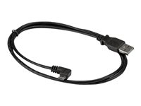 StarTech.com Micro USB-kabel för laddning och synkning M/M - Vänstervinklad Micro USB - 0,05/0,25 mm² - 1 m - USB-kabel - mikro-USB typ B till USB - 1 m USBAUB1MLA