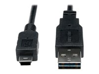 Eaton Tripp Lite Series Universal Reversible USB 2.0 Cable (Reversible A to 5Pin Mini B M/M), 6 ft. (1.83 m) - USB-kabel - mini-USB typ B till USB - 1.83 m UR030-006