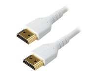 StarTech.com Premiumcertifierad HDMI 2.0-kabel på 2 m med Ethernet - Hållbar höghastighets UHD 4K 60 Hz HDR - Robust M/M HDMI-kabel med Aramidfiber - TPE - Ultra HD-skärmar, TV-apparater och skärmar - HDMI-kabel med Ethernet - 2 m RHDMM2MPW