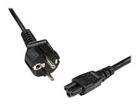 StarTech.com 1 m nätsladd för bärbara datorer, EU Schuko till C5, 2,5 A 250 V, 18AWG, AC-ersättningssladd för Notebook/bärbara datorer, strömförsörjningskabel, laddarkabel för bärbara datorer, Clover Leaf-/Mickey Mouse-strömsladd - strömkabel - IEC 60320 C5 till power CEE 7/7 - 1 m PXTNB3SEU1M