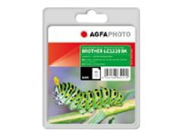 AgfaPhoto Double pack - 2-pack - svart - kompatibel - återanvänd - bläckpatron (alternativ för: Brother LC1220BKBP2DR) APB1220BDUOD