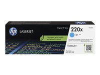 HP 220X - Lång livslängd - cyan - original - LaserJet - tonerkassett (W2201X) W2201X