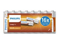 Philips LongLife R6L16F batteri - 16 x AA-typ - Zinkklorid R6L16F/10