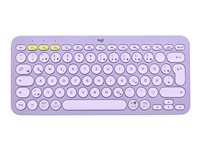 Logitech K380 Multi-Device Bluetooth Keyboard - tangentbord - AZERTY - fransk - lavender lemonade Inmatningsenhet 920-011154