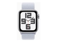 Apple Watch SE (GPS) 2a generation - silveraluminium - smart klocka med sportögla - blue cloud - 32 GB MXEE3QN/A