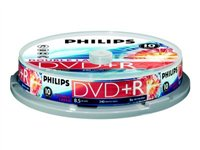 Philips DR8S8B10F - DVD+R DL x 10 - 8.5 GB - lagringsmedier DR8S8B10F/00