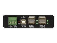 StarTech.com Rackmount USB 2.0 Hub - 4 Port Rugged Industrial USB 2.0 Hub - hubb - 4 portar ST4200USBM