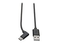 Eaton Tripp Lite Series USB-A to USB-C Cable, Right-Angle USB-C, USB 2.0, (M/M), 6 ft. (1.83 m) - USB typ C-kabel - USB typ A till 24 pin USB-C - 1.83 m U038-006-CRA