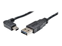 Eaton Tripp Lite Series 6ft USB 2.0 High Speed Cable Reversible A to Right Angle 5Pin Mini B M/M 6' - USB-kabel - mini-USB typ B till USB - 1.83 m UR030-006-RAB