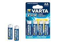 Varta High Energy batteri - 4 x AA-typ - alkaliskt 04906 121 414