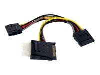 StarTech.com SATA to LP4 with 2x SATA Power Splitter Cable - Power splitter - SATA power (M) to 4 pin internal power, SATA power (F) - 6 in - PYOLP42SATA - strömdelare - 15.2 cm PYOLP42SATA