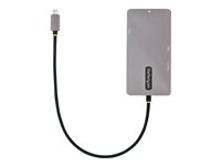 StarTech.com USB C-multiportadapter, dubbel HDMI-video, 4K 60 Hz, 2Pt 5 Gbps USB-A -hubb, 100 W strömförsörjning, GbE, SD/MicroSD, 30 cm kabel, resedocka, dockningsstation för bärbar dator - dockningsstation - USB-C / Thunderbolt 3 / Thunderbolt 4 - 2 x HDMI - 1GbE 120B-USBC-MULTIPORT