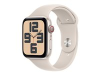 Apple Watch SE (GPS + Cellular) 2a generation - stjärnljusaluminium - smart klocka med sportband - starlight - 32 GB MRGX3DH/A