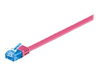 MicroConnect nätverkskabel - 50 cm - rosa V-UTP6A005PI-FLAT