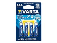 Varta High Energy 04903 batteri - 4 x AAA - alkaliskt 4903110414