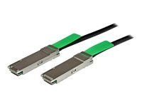 StarTech.com MSA-kompatibel QSFP+-twinaxkabel för direktanslutning - 2 m - direktkopplingskabel - 2 m - svart QSFPMM2M