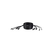 Belkin Secure KVM Combo Cable - kabel för tangentbord/mus/video/ljud - TAA-kompatibel - 1.83 m F1D9020B06T