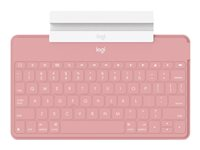 Logitech Keys-To-Go - tangentbord - QWERTZ - tysk - rosaskimrande Inmatningsenhet 920-010045