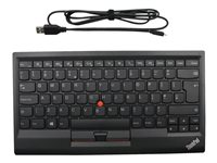 Lenovo ThinkPad Compact Bluetooth - tangentbord - med Trackpoint - brittisk - svart Inmatningsenhet 03X7718