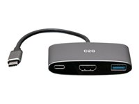 C2G USB C Docking Station with 4K HDMI, USB, and USB C - Power Delivery up to 100W - dockningsstation - USB-C / Thunderbolt 3 - HDMI C2G54460