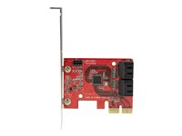 StarTech.com SATA PCIe-kort - PCIe SATA-expansionskort med 4 portar - 6 Gbps - Lågprofilfäste - Staplade SATA-kontakter - ASM1164 Non-Raid - PCI Express till SATA-omvandlare - kontrollerkort - SATA 6Gb/s - PCIe 3.0 x2 4P6G-PCIE-SATA-CARD