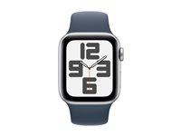 Apple Watch SE (GPS + Cellular) 2a generation - silveraluminium - smart klocka med sportband - stormbl¨ - 32 GB MRGJ3QF/A