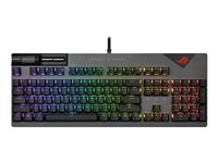 ASUS ROG Strix Flare II - tangentbord - QWERTY - amerikansk - gun metal Inmatningsenhet 90MP02D6-BKUA01