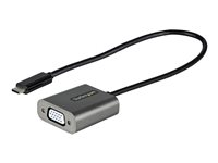 StarTech.com USB C till VGA-adapter - 1080p USB Type-C till VGA-adapterdongel - USB-C (DP alt-läge) till VGA-skärm/bildskärm videokonverterare - Thunderbolt 3-kompatibel - 30 cm ansluten kabel - videokort - VGA / USB - 30 cm CDP2VGAEC