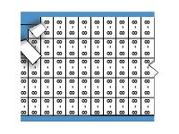 Brady Micro Solid Numbers Wire Marker Card Legend: 8 - lednings/kabelmärkare (förtryckt) TMXM-8-PK