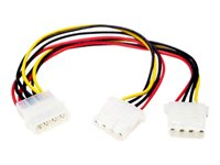 StarTech.com LP4 till 2x LP4 ström Y-splitterkabel M/F - strömkabel - 4 pin intern effekt till 4 pin intern effekt - 0.2 m PYO2L