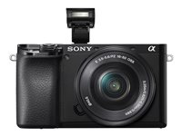 Sony a6100 ILCE-6100Y - digitalkamera 16-50 mm och 55-210 mm linser ILCE6100YB.CEC